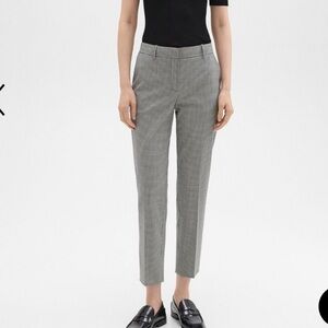 Theory Treeca Pant in Plaid Stretch Wool